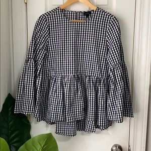 ⭐️ 3 x $25  Gingham peplum top
